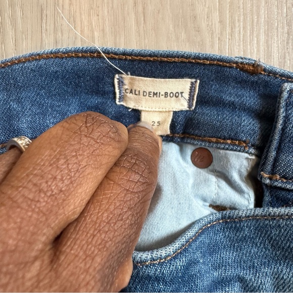Madewell cali Demi boot blue jeans size 25 flare bootcut - Picture 6 of 14